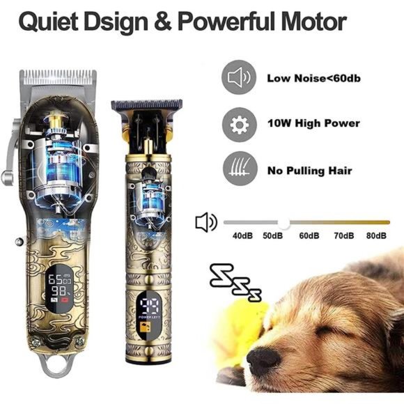 Hair Clippers for Men T-Blade TrimmerSet,Man ProfessionalCordless BarberClippers - Picture 2 of 6